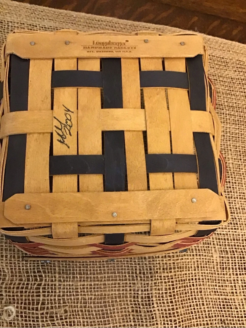 Vintage Longaberger Proudly American Medium Berry Basket.